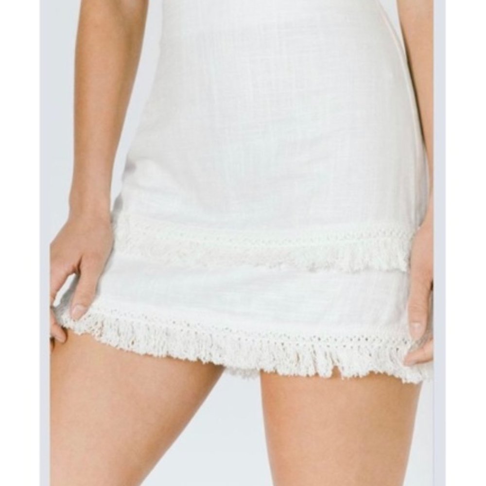 White Crow Linen Skirt